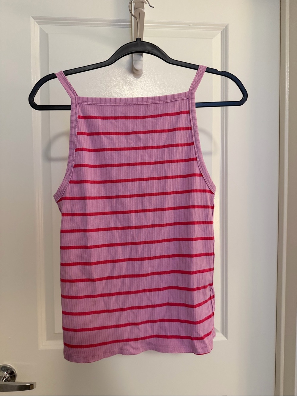 Free People Pink Tank Top with Red Stripes